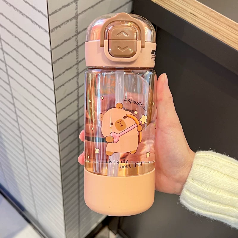 Capybara Double Sipper Water Bottle 580ML ( 1pc )