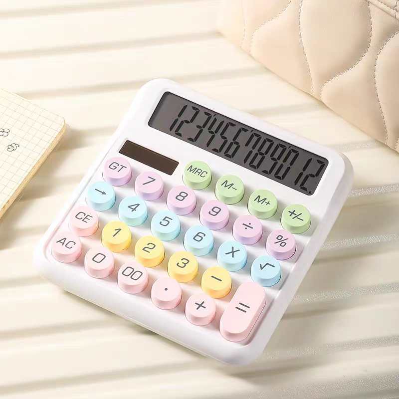 Pastel Aesthetic Calculator Solar / Battery Operated ( 1pc )