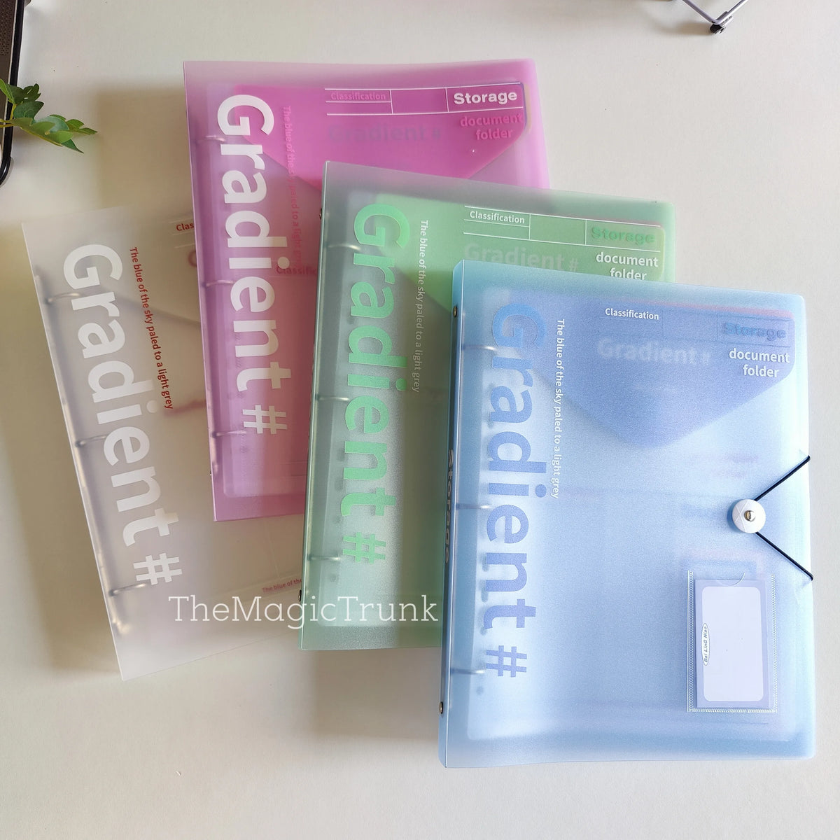 Aesthetic Gradient Loose-Leaf Binder File Folder Storage Organiser A4 ( 1pc )