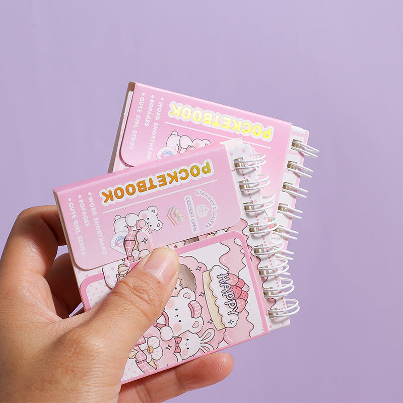 Kawaii Mini Spiral Daily Planner Notebook Diary ( 1pc )