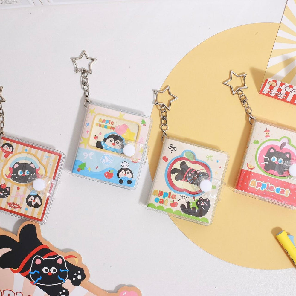Kawaii Animal Pocket Keychain Diary ( 1pc )