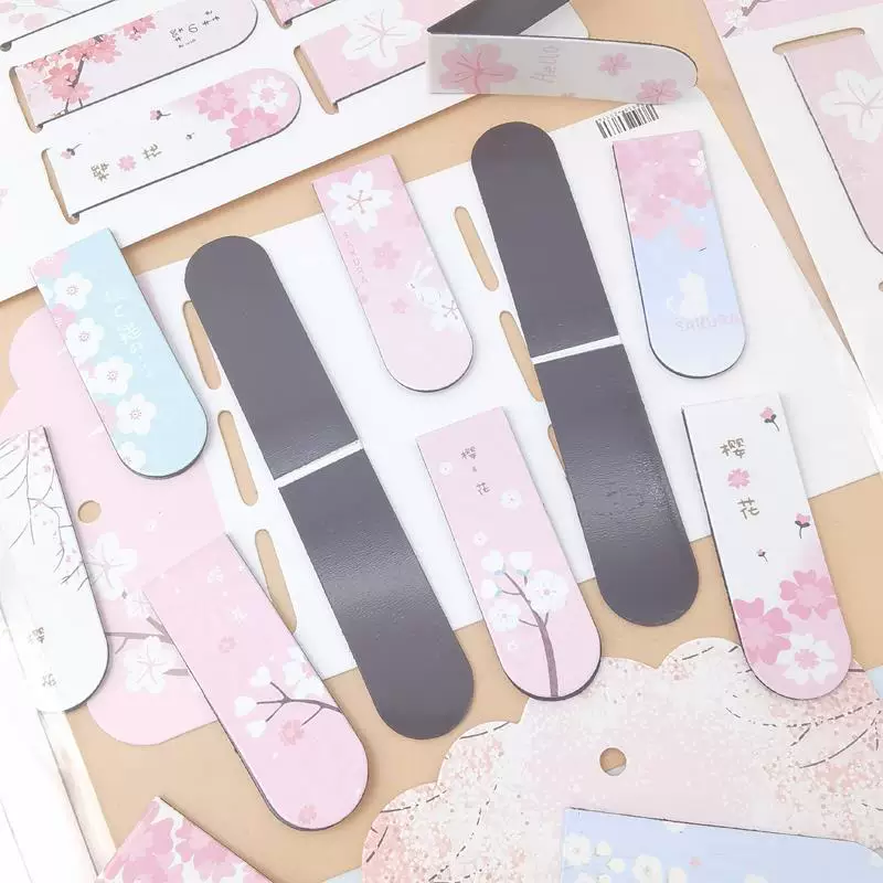 Sakura Magnetic Bookmarkers ( 6 pcs )