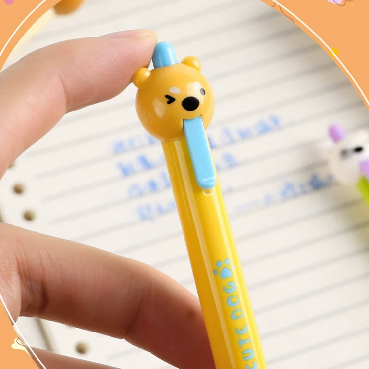 Puppy Dog Erasable Blue Gel Pen Set ( 4pcs )