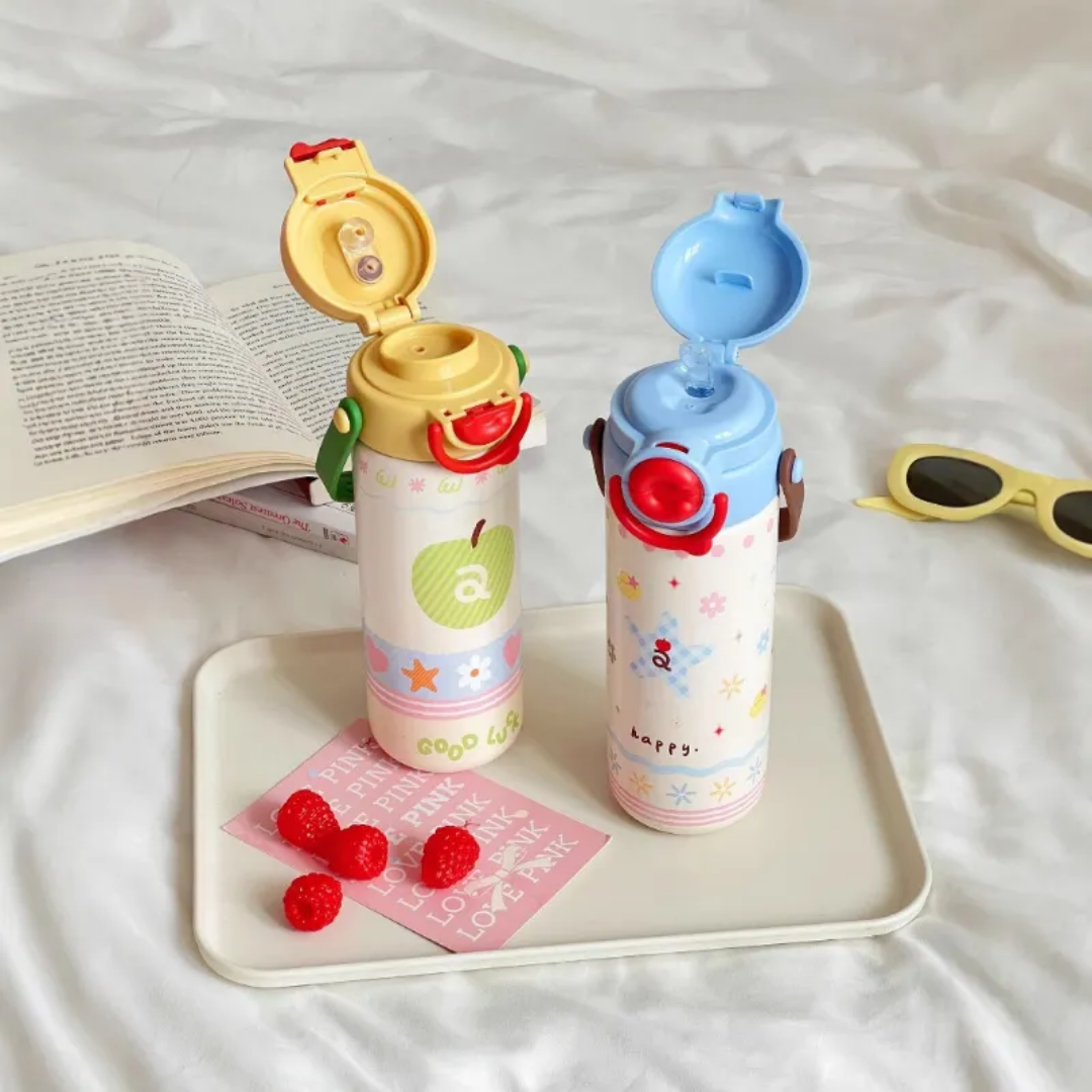 Pinteresty Pastel Pop Double Sipper Stainless Steel Bottle ( 1pc )