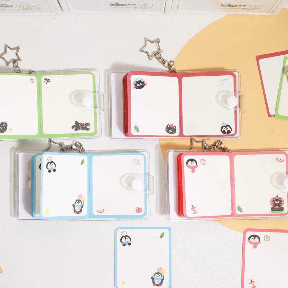 Kawaii Animal Pocket Keychain Diary ( 1pc )