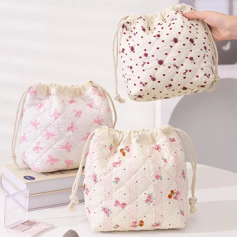 Pinteresty Drawstring Makeup Cosmetic Multipurpose Pouch Bag ( 1pc )