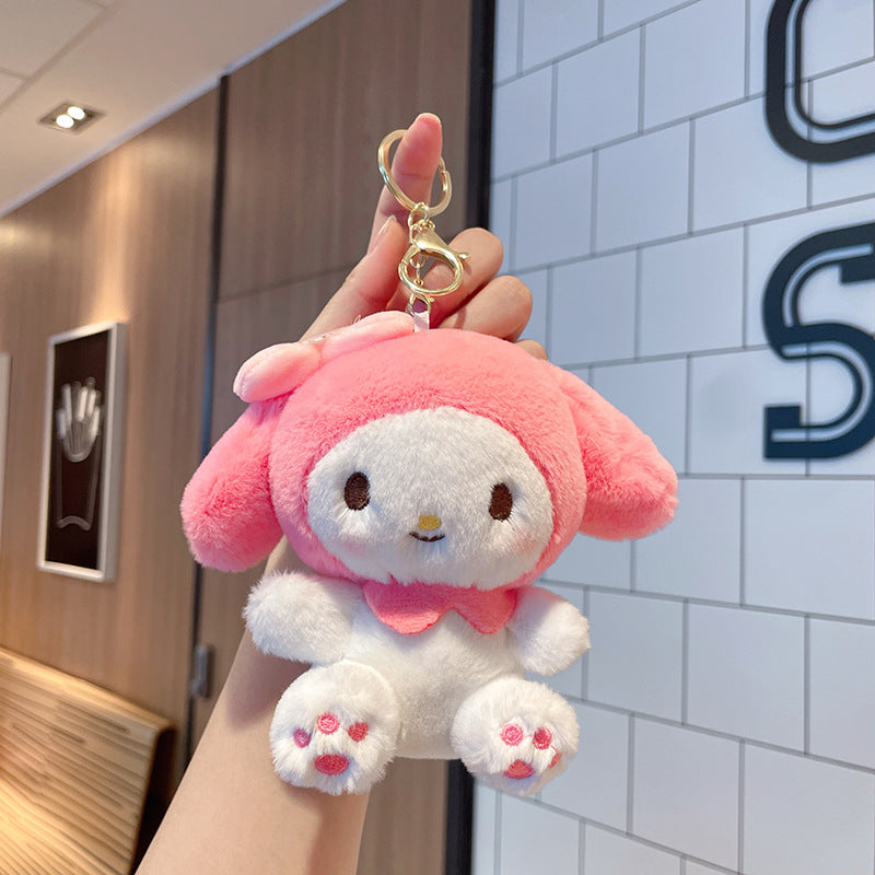 Sanrio Bow Charm Soft Plush Keychain ( 1pc )