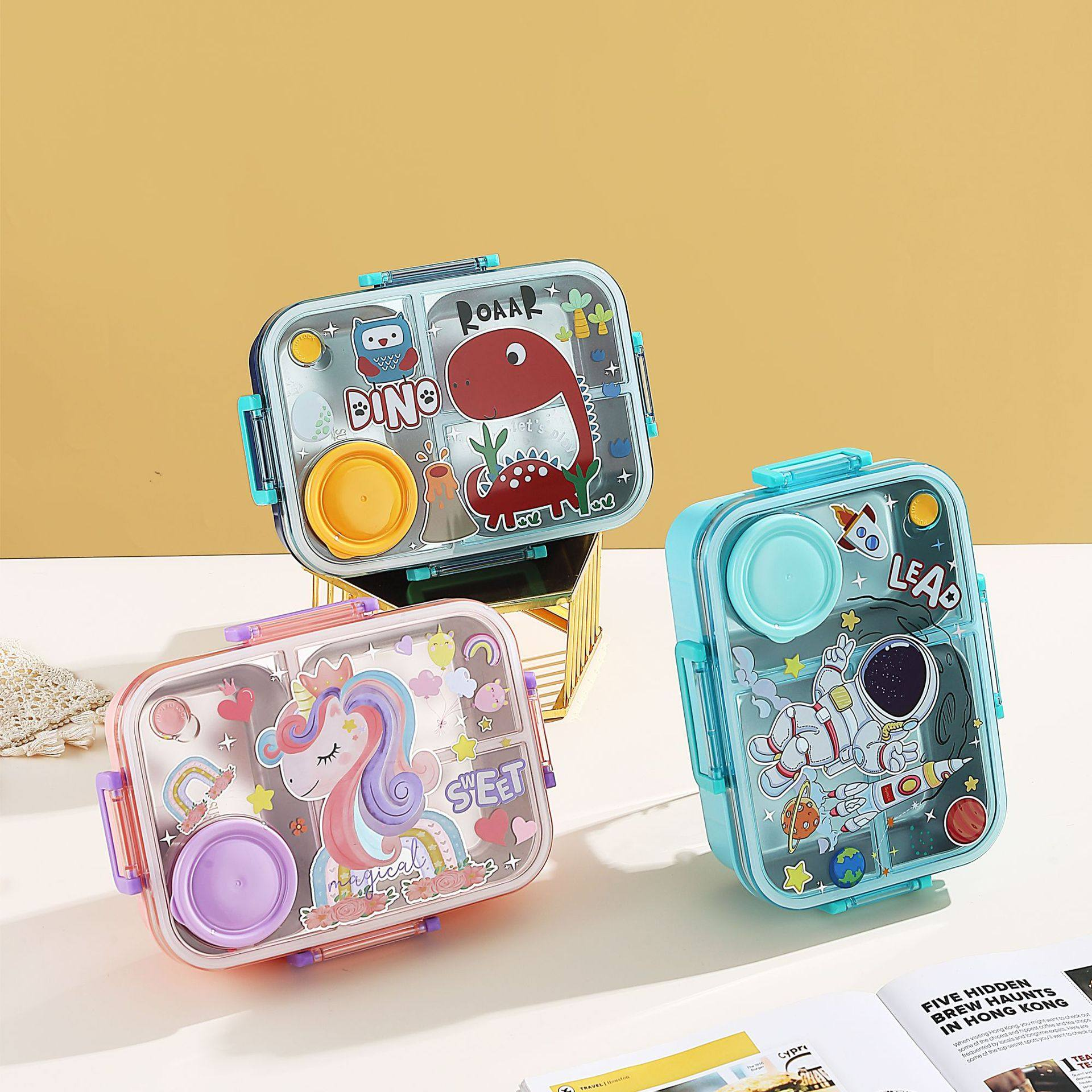 Meal Magic Three Compartment Bento Lunch Box ( 1pc )