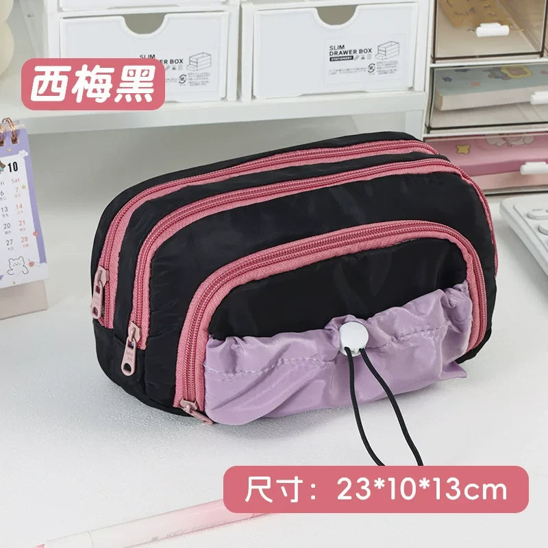 Aesthetic Draw String Multi Layer Pouch ( 1pc )