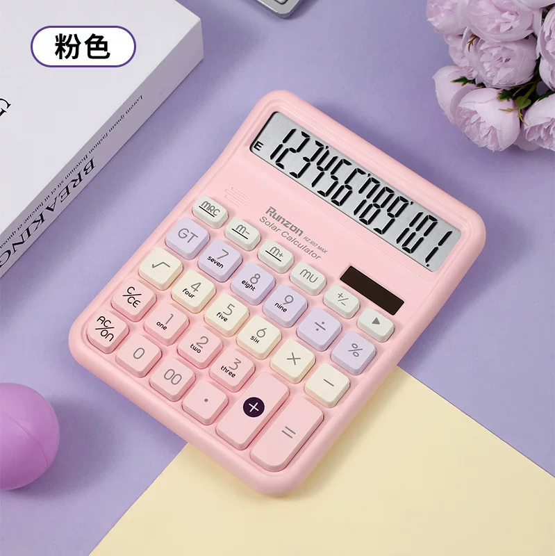 Pastel Aesthetic Calculator Solar / Battery Operated Big ( 1pc )
