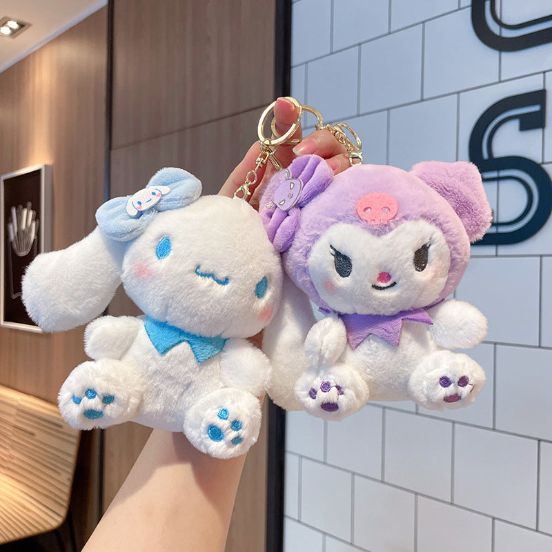 Sanrio Bow Charm Soft Plush Keychain ( 1pc )