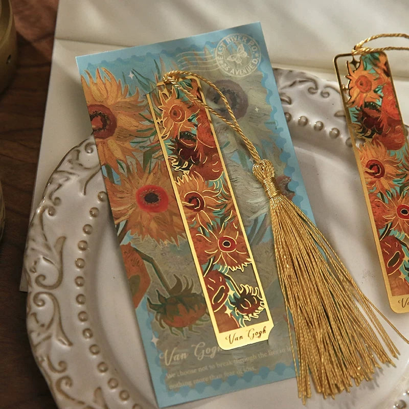 Van Gogh Metal Bookmark With Tassel ( 1pc )