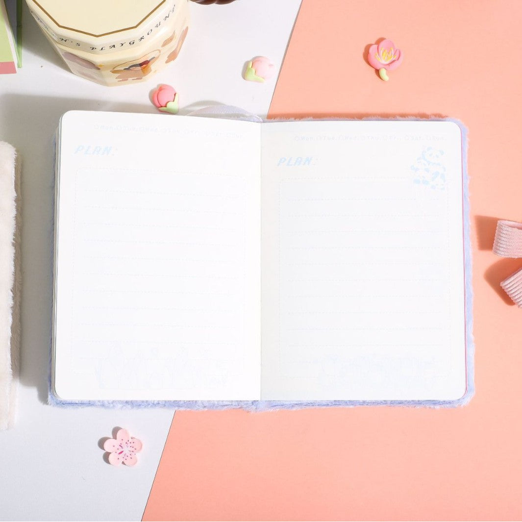 Panda Fur Notebook Dairy ( 1pc )