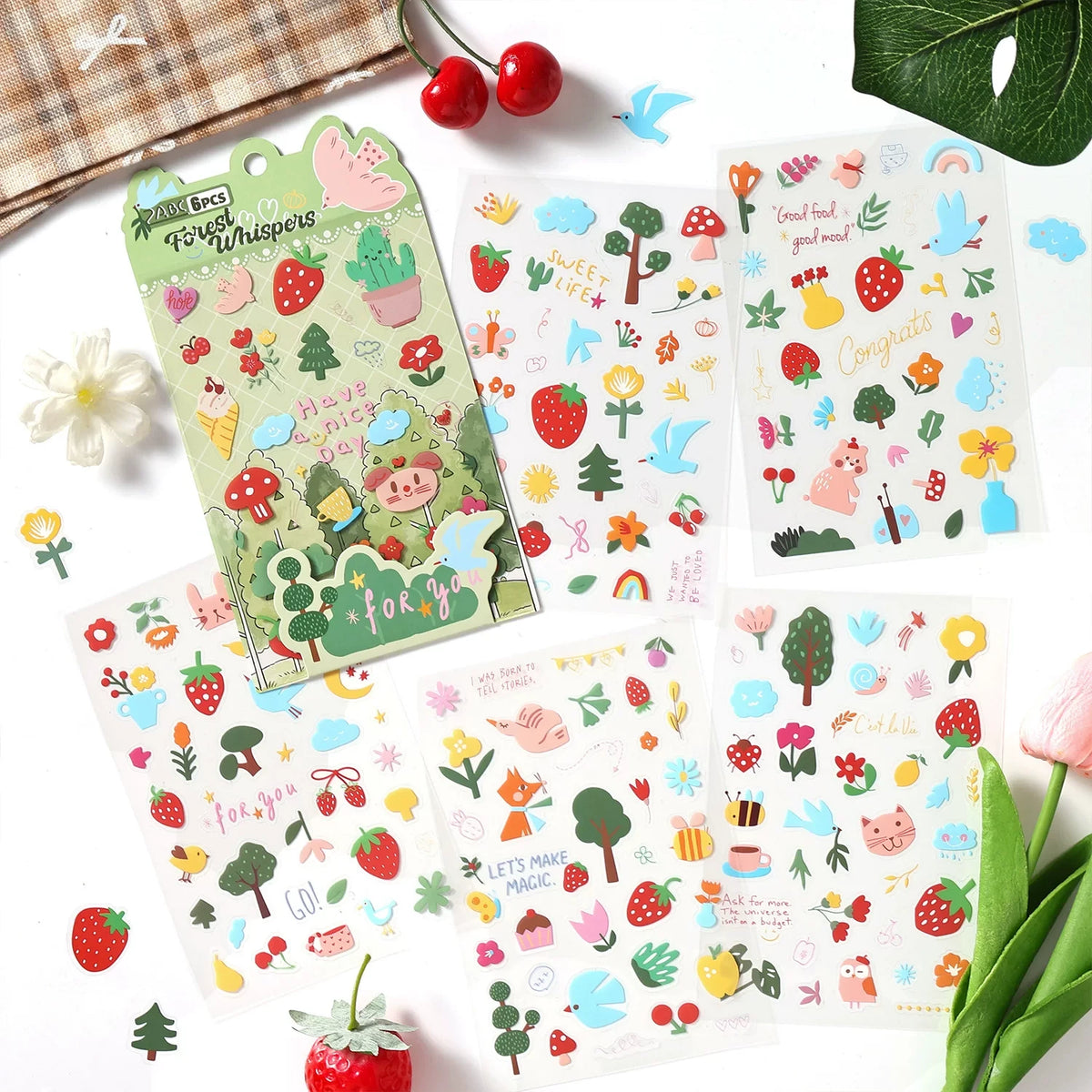 Roaming Among the Clouds Series Pet Journaling Scrapbooking Stickers Sheets ( 6sheets )