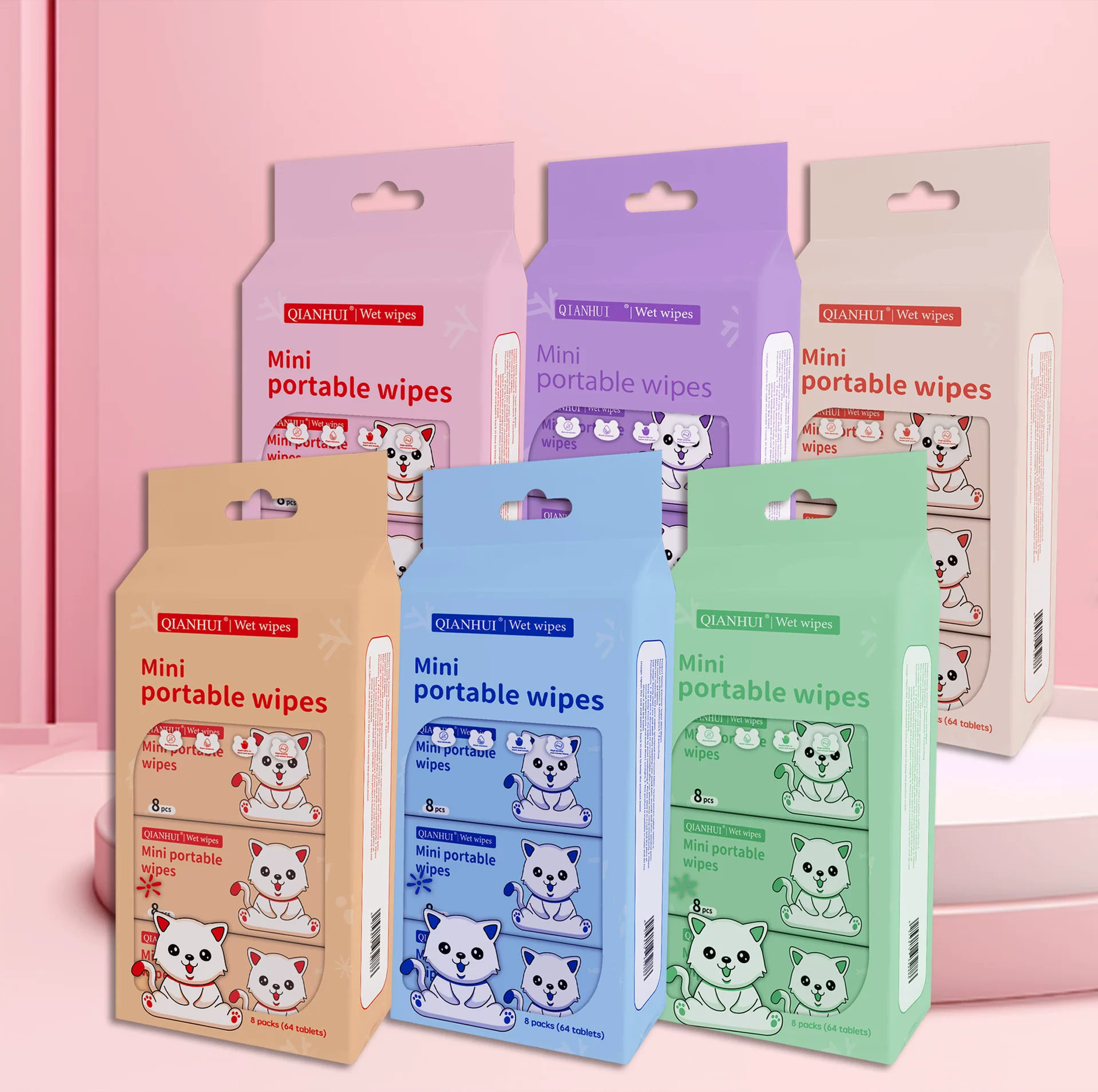 Cat Wet Tissue Pack ( 8 Packs )