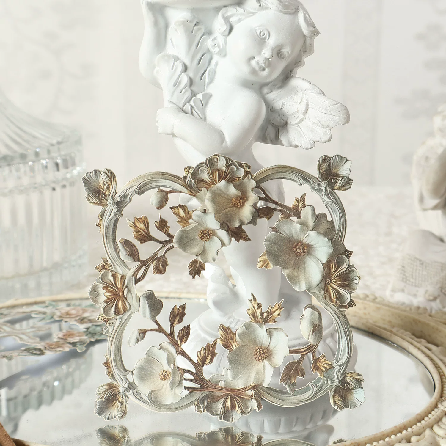 Hollowed-out Floral Series Journaling Scrapbooking Cutouts ( 10pcs )