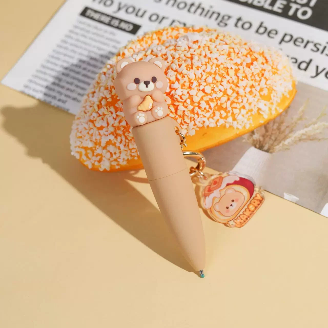 Bear Bakery Bestie Couple Charm Gel Pen ( 2pcs )