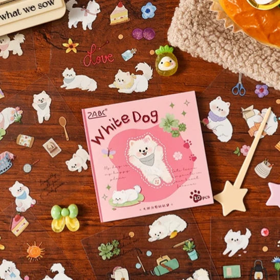 Plush Healing Series Cute Cats & Dogs Themed Stickers for Journaling and Decoration ( 1pcs )