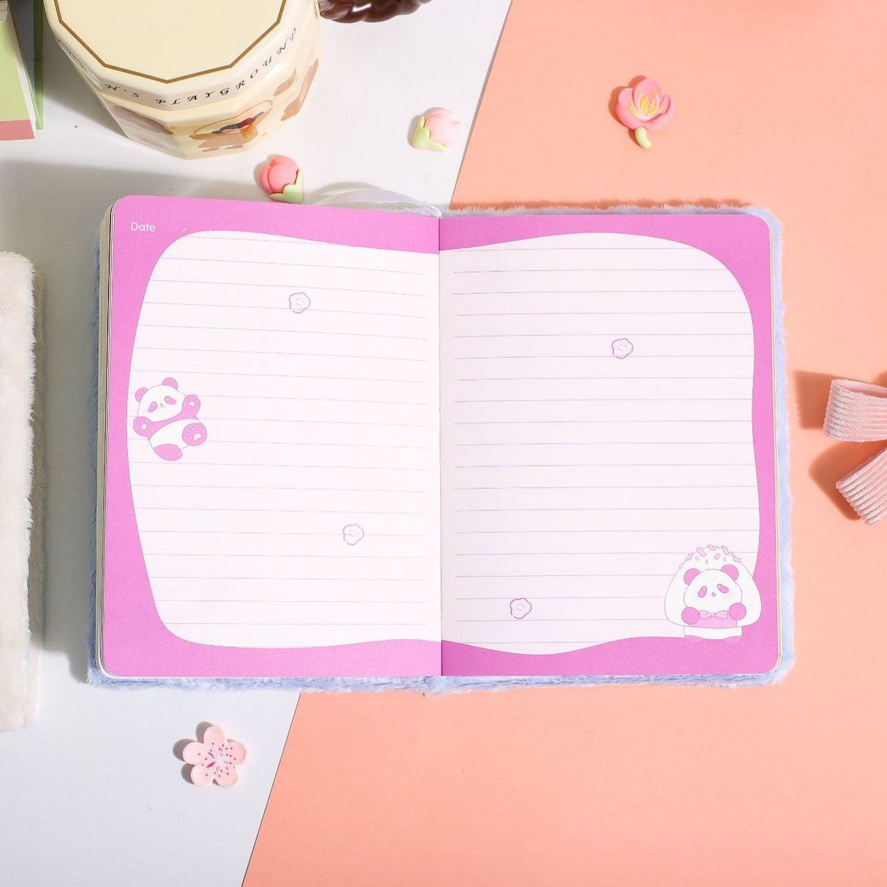 Panda Fur Notebook Dairy ( 1pc )