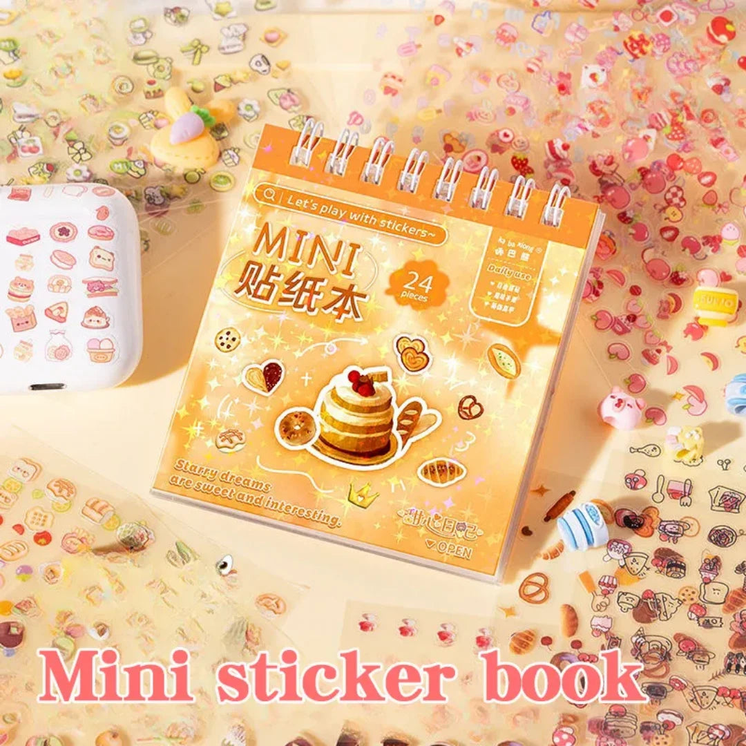 Kawaii Mini Decorative Sticker Book for Journaling & Nails ( 3pcs )