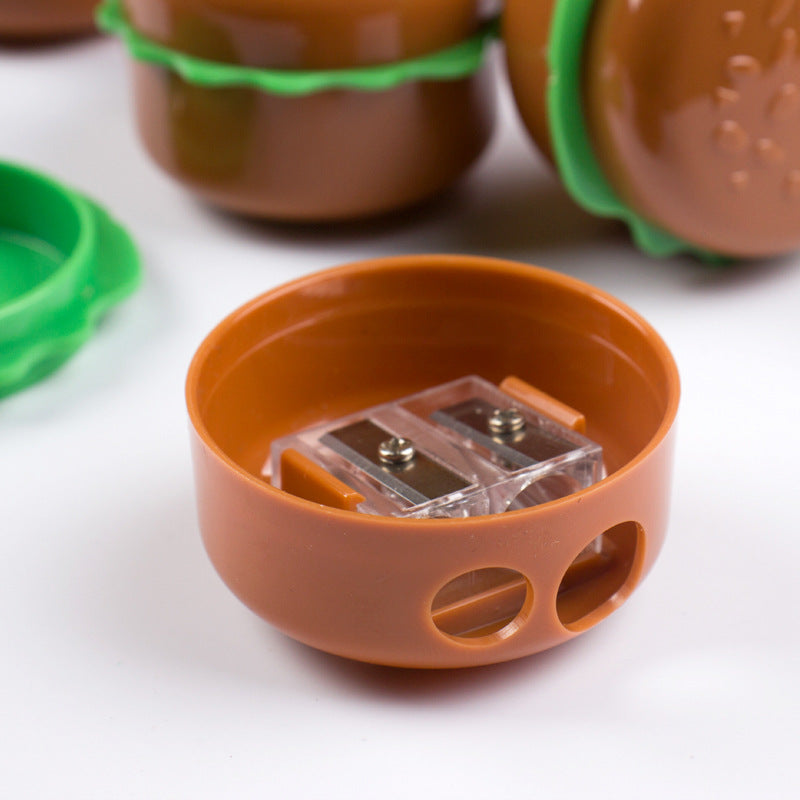 Burger Shaped Dual Pencil Sharpener ( 1pc )