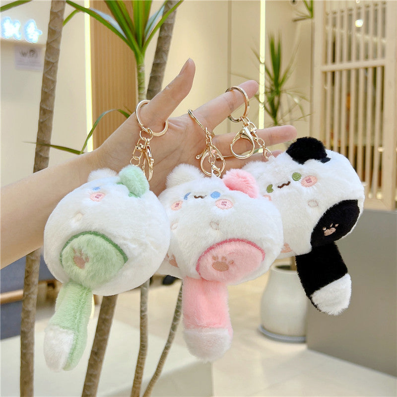 Meow Cat Soft Plush Keychain ( 1pc )