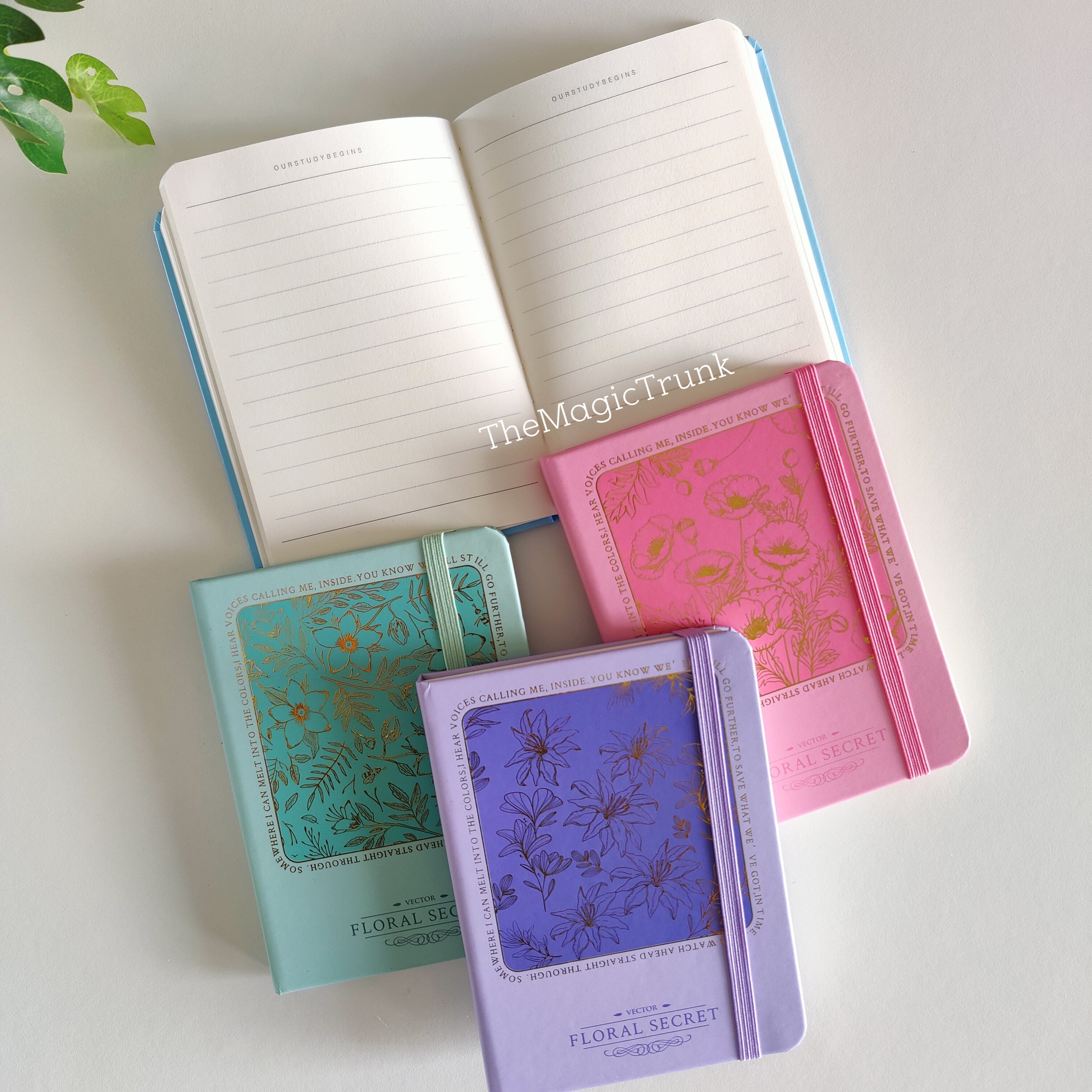Floral Secret Notebook Dairy A6 ( 1pc )