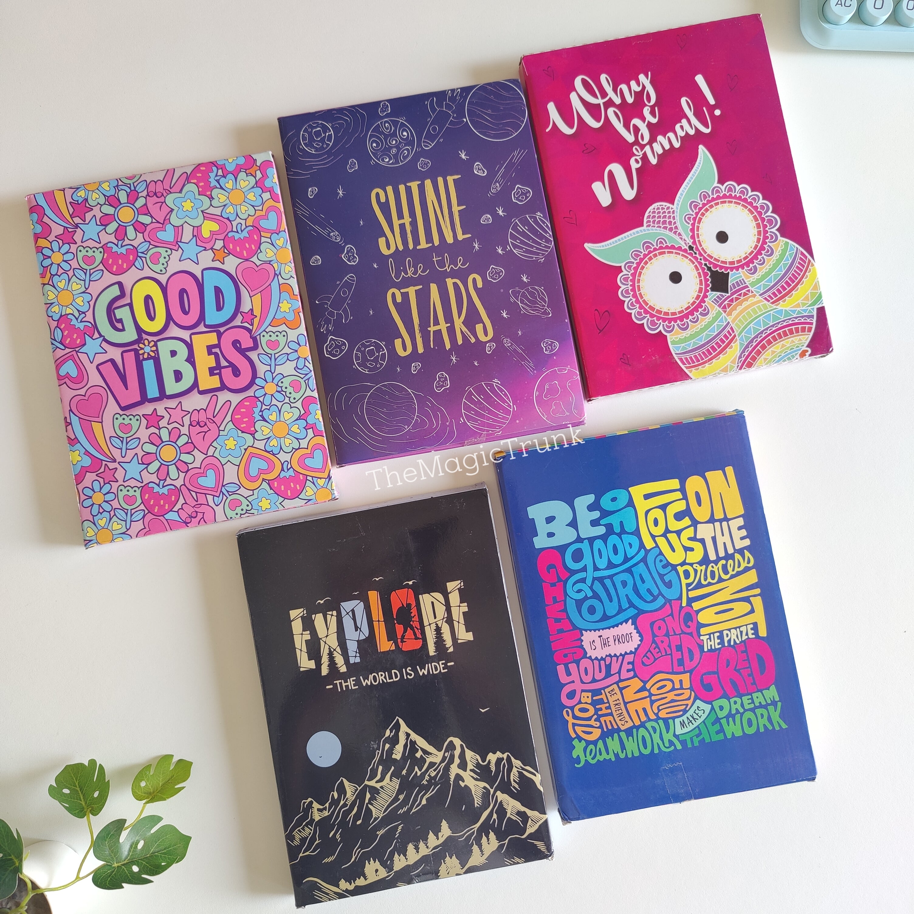 Quoted Motivational Notebook Diary With Bookmark ( 1pc )