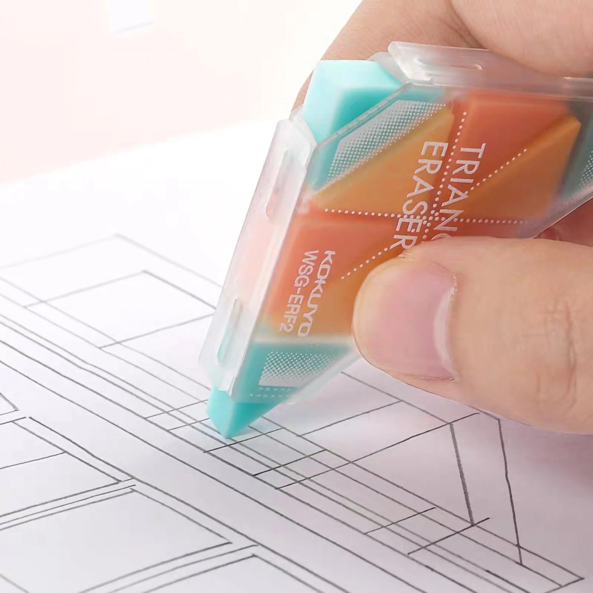Multi Angled Triangular Eraser Set ( 1pc )