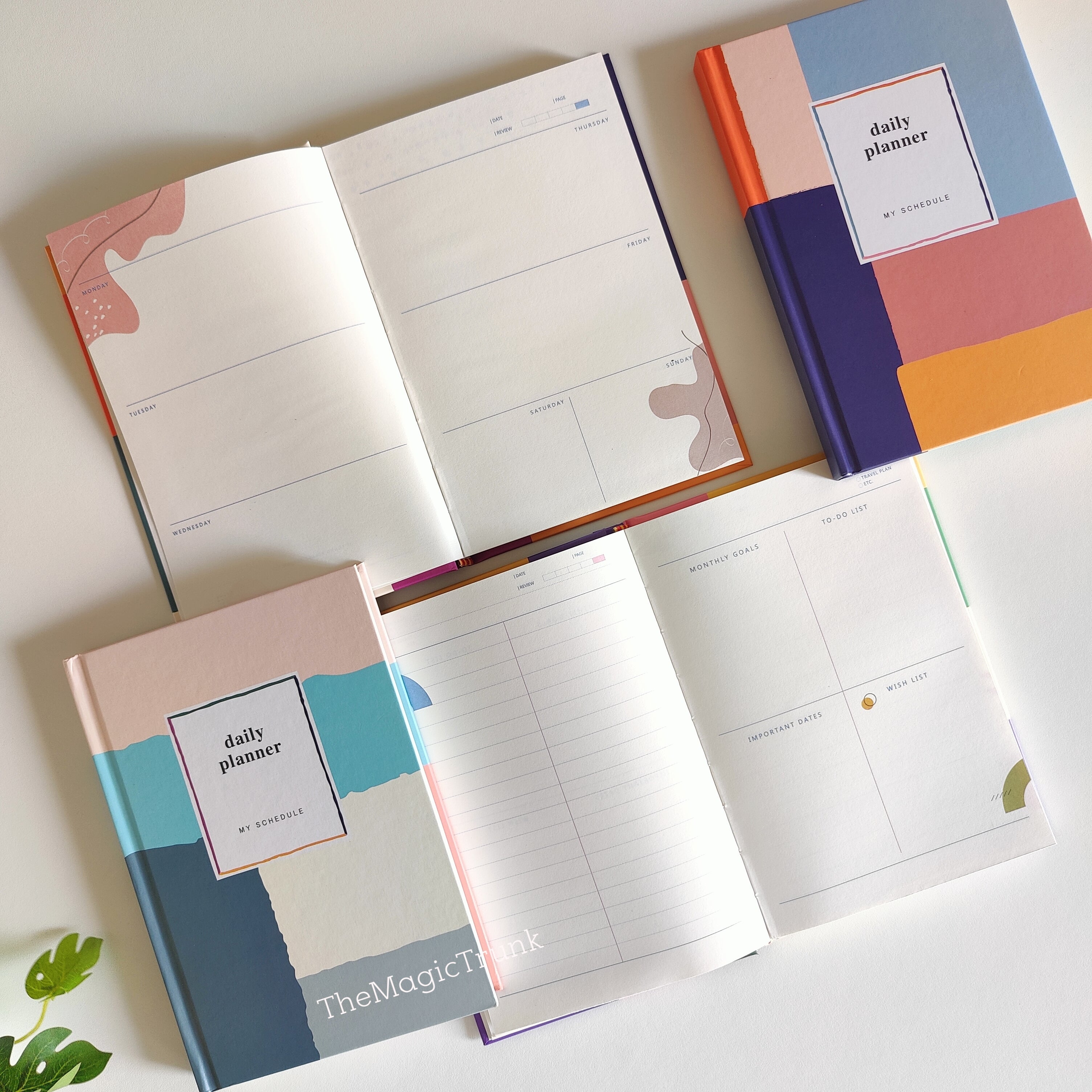 Aesthetic Daily Weekly Planner Notebook Diary ( 1pc )