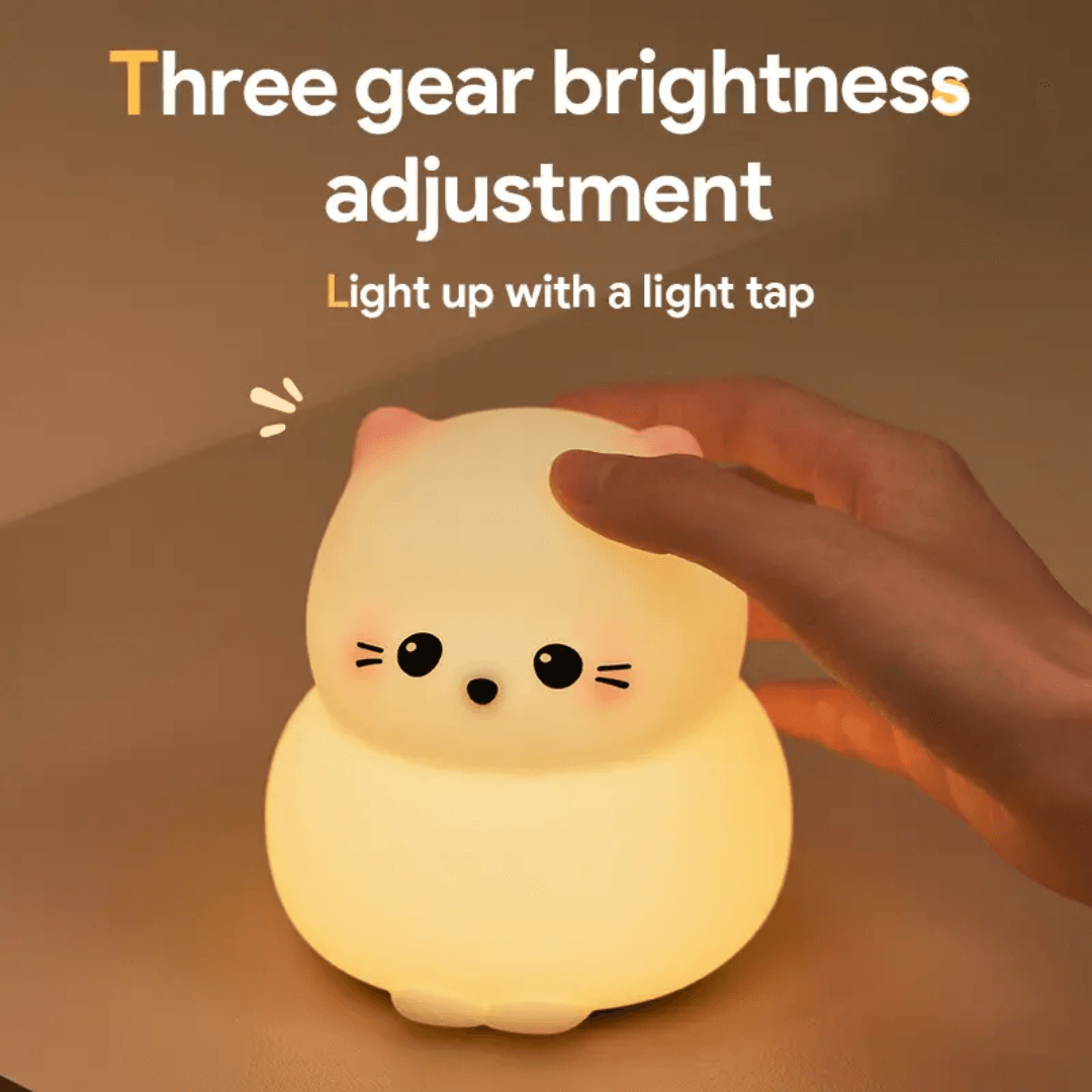 Meow Kitty Cat Silicon Lamp Rechargeable ( 1pc )