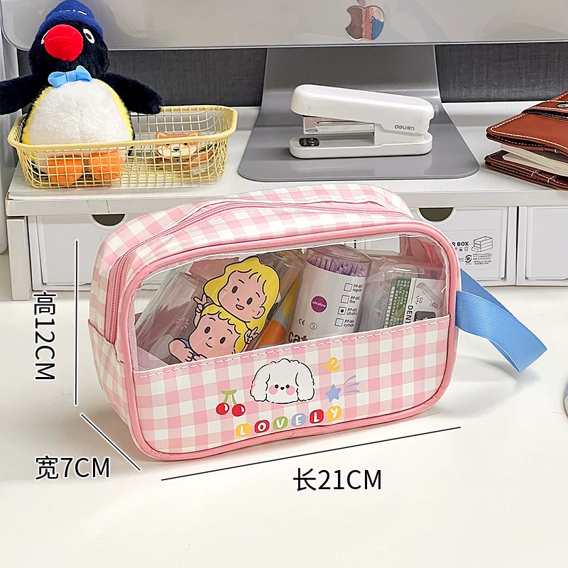 Kawaii PVC Semi Transparent Small Travel Wash Bag (1pc)