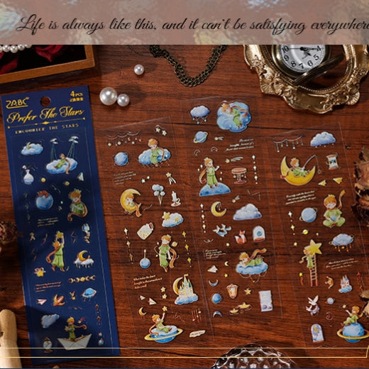 Meet The Stars Series Journaling Scrapbooking Stickers Sheets ( 4sheets )