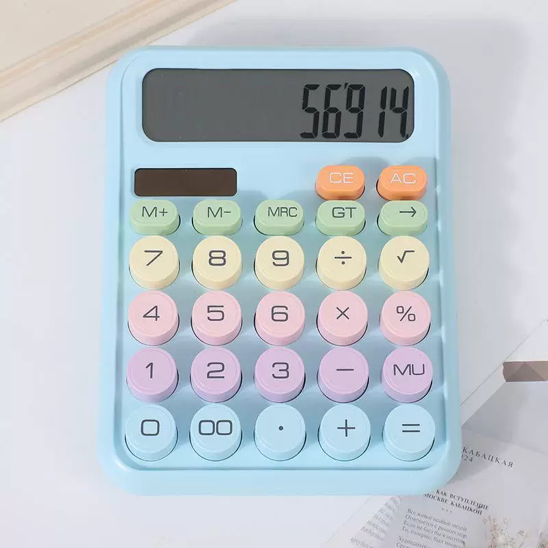 Pastel Calculator Solar / Battery Operated ( 1pc )