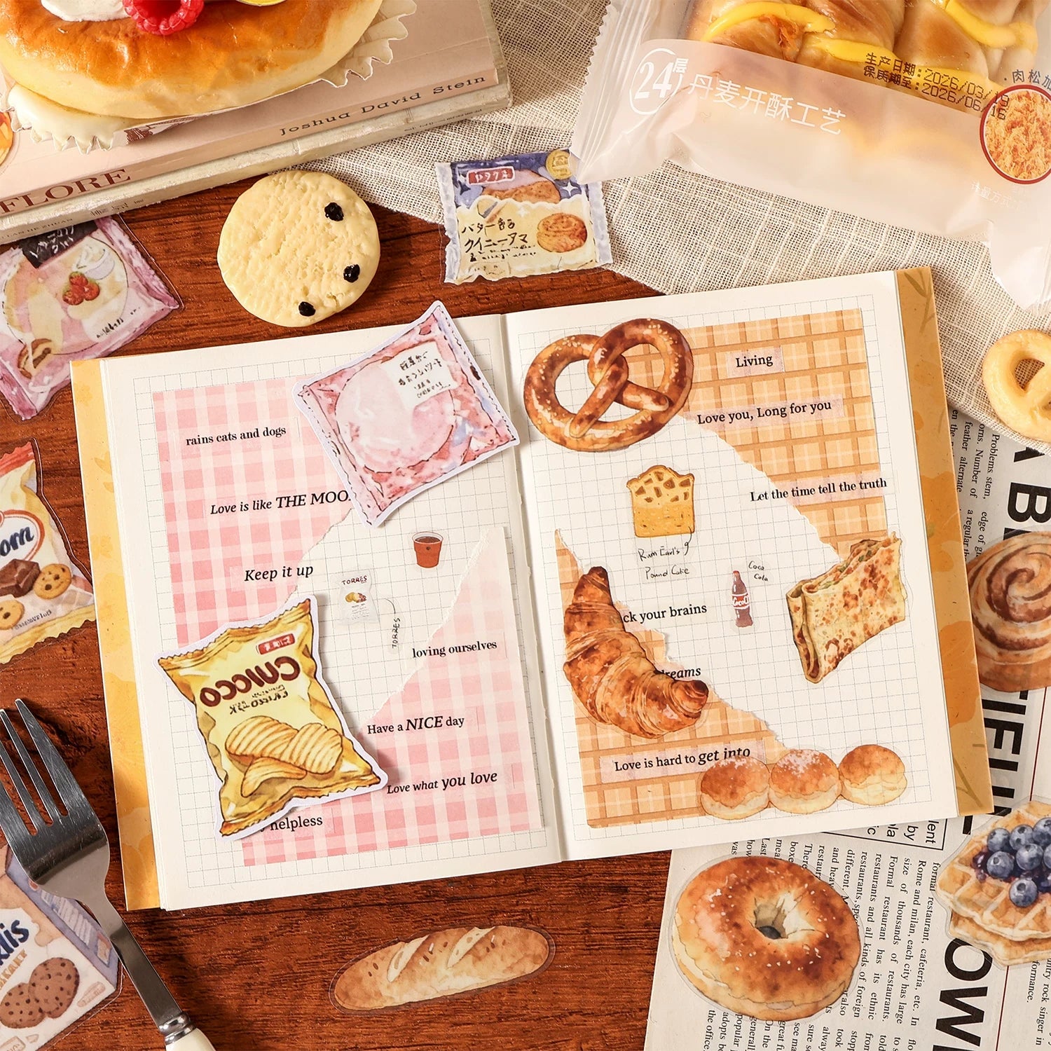 Soft-Style Daily Life Series Stickers for Journaling and Decoration ( 20pcs )