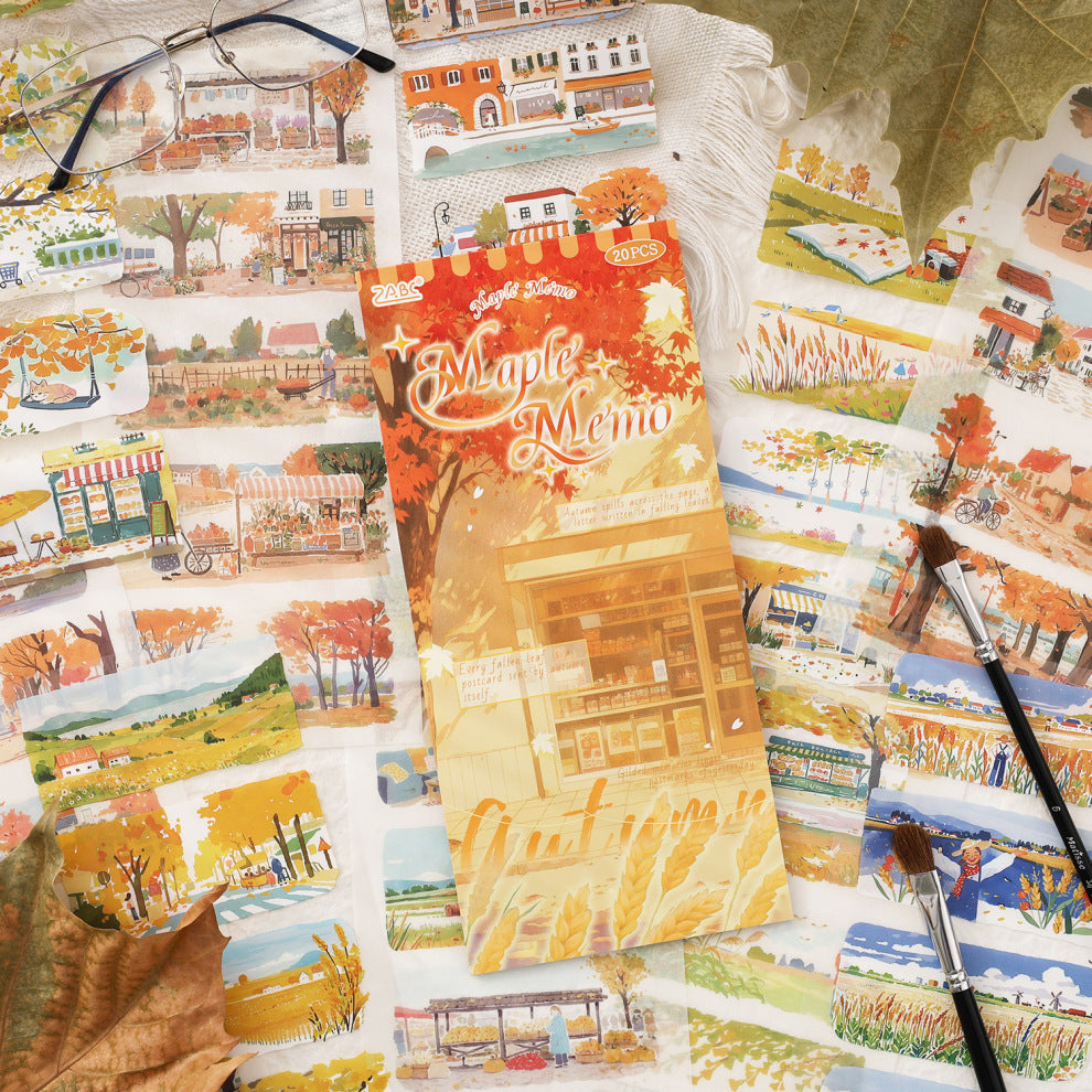 Seasonal Landscape PET Washi Journaling Scrapbooking Stickers Book ( 1pc )