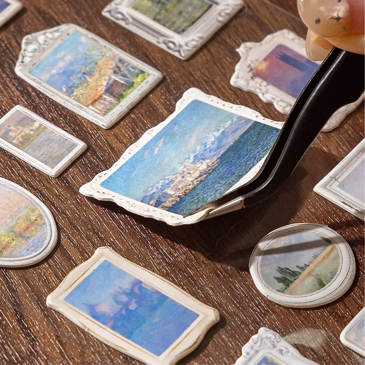 Famous Art Museum Series Self Adhesive Journaling Scrapbook Sticker Sheets ( 2 sheets )