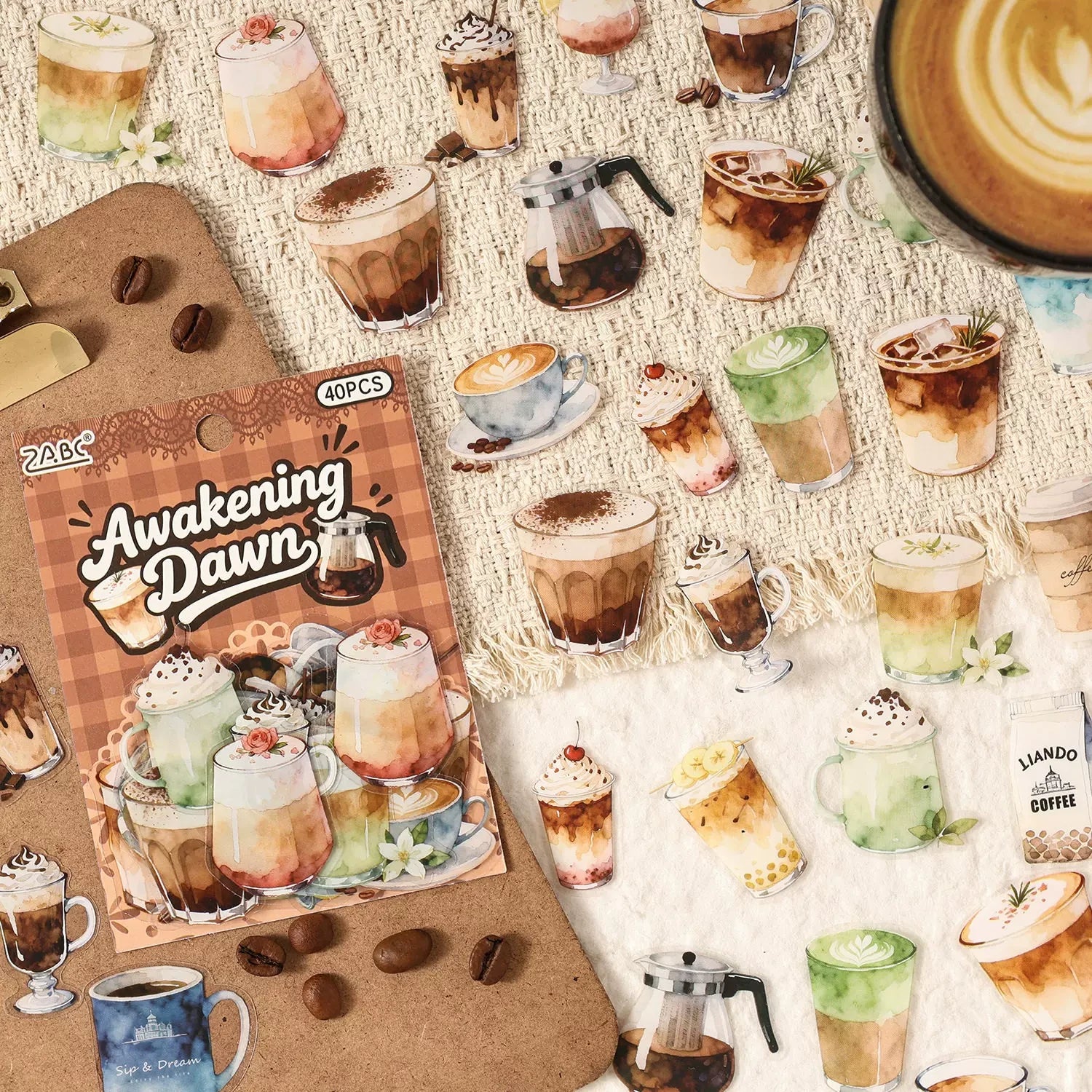Beverage Series Themed DIY Journaling & Decoration Stickers ( 40pcs )