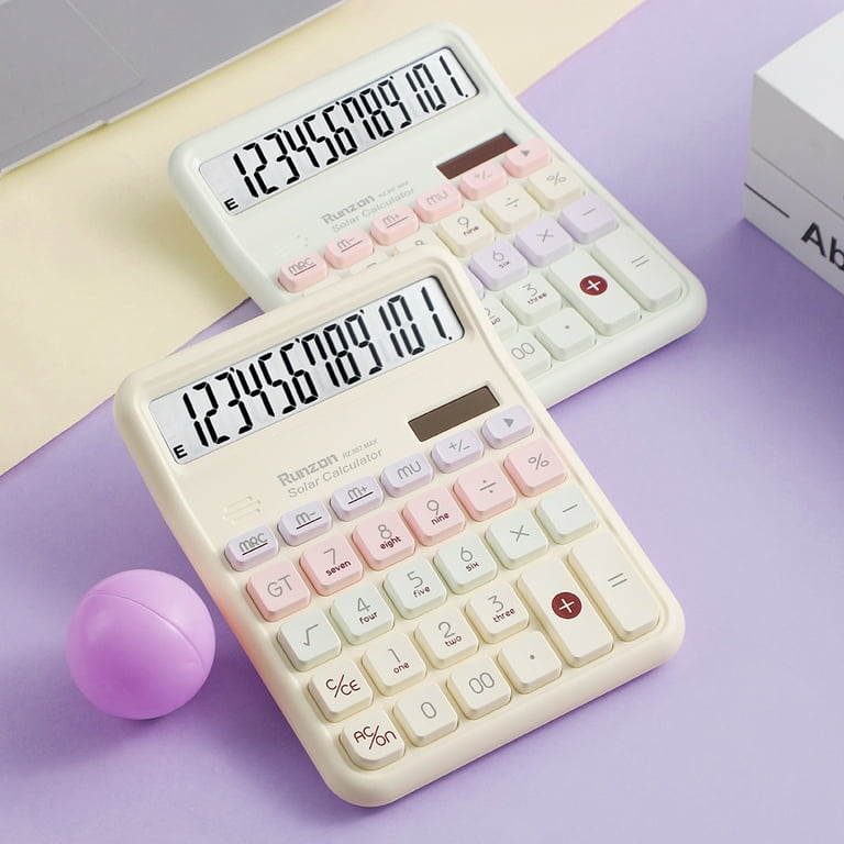Pastel Aesthetic Calculator Solar / Battery Operated Big ( 1pc )