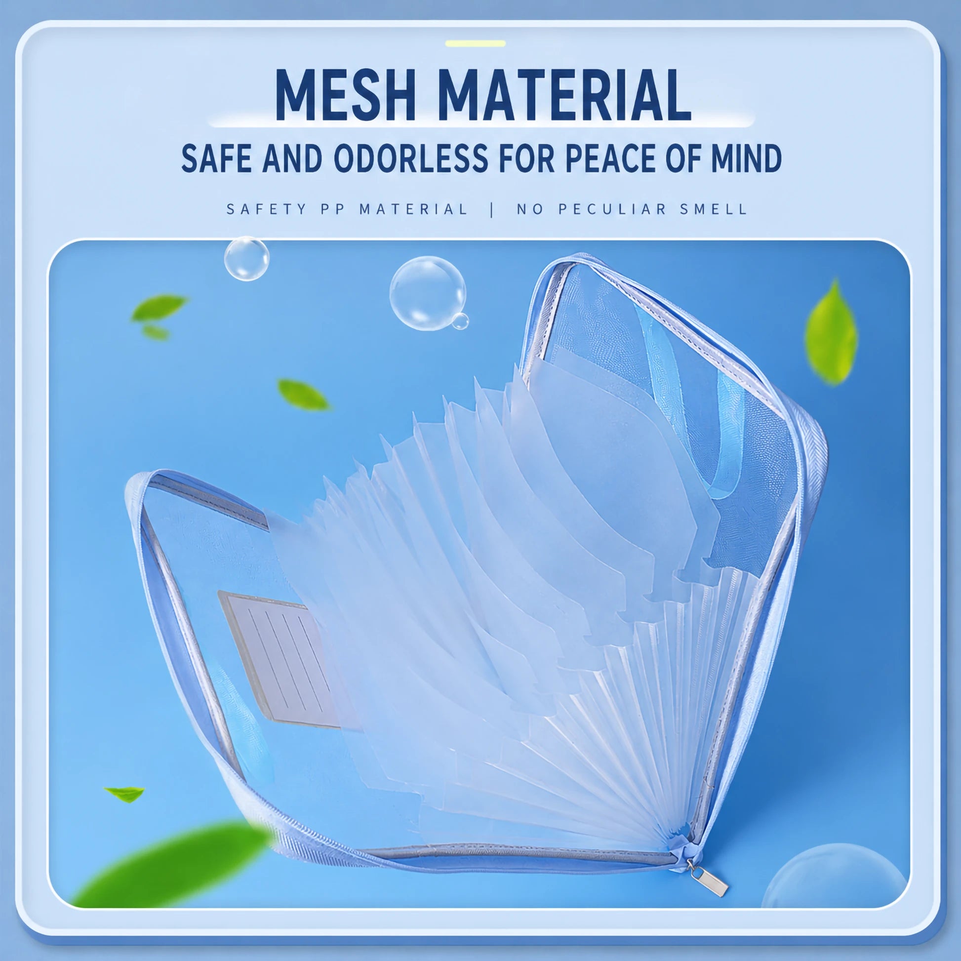 Aesthetic Mesh File Folder / Document Folder With Handle & Zip Closure A4 ( 1 pc )