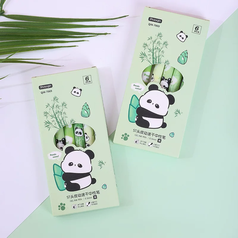 Panda Gel Pen Set ( 6pcs )