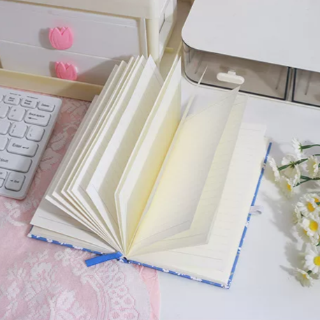 Fresh & Floral Bow Charm Hardbound Handbook Notebook Diary ( 1pc )