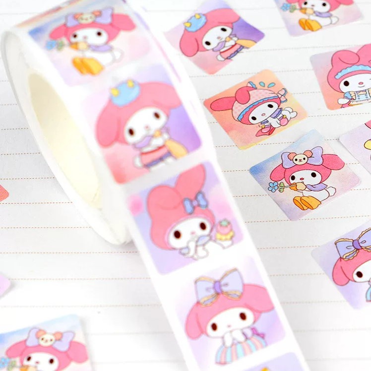 Sanrio Stamp Sticker Roll ( 500pcs )