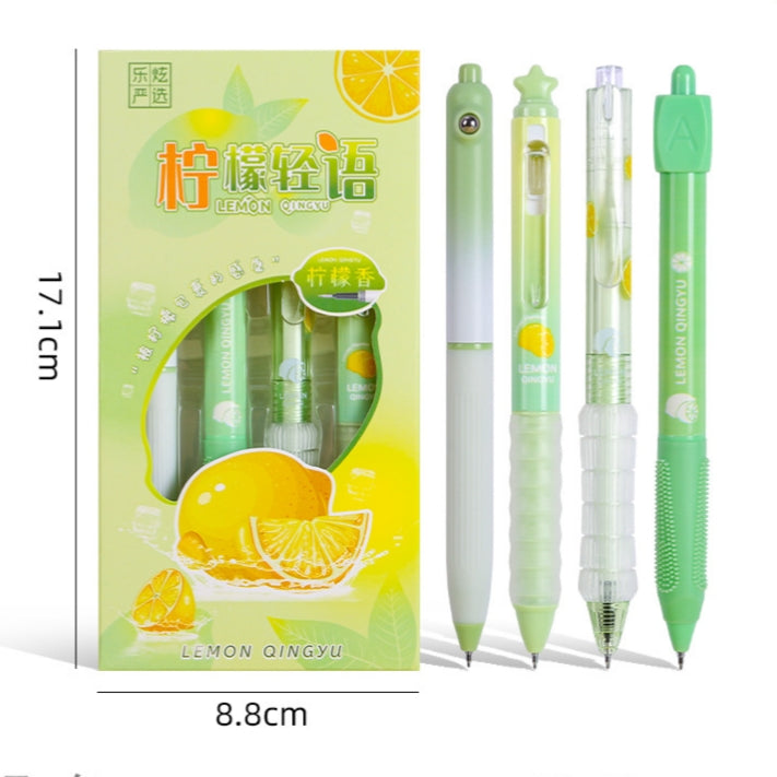 Aesthetic Scented Gel Pen Set ( 4pcs )