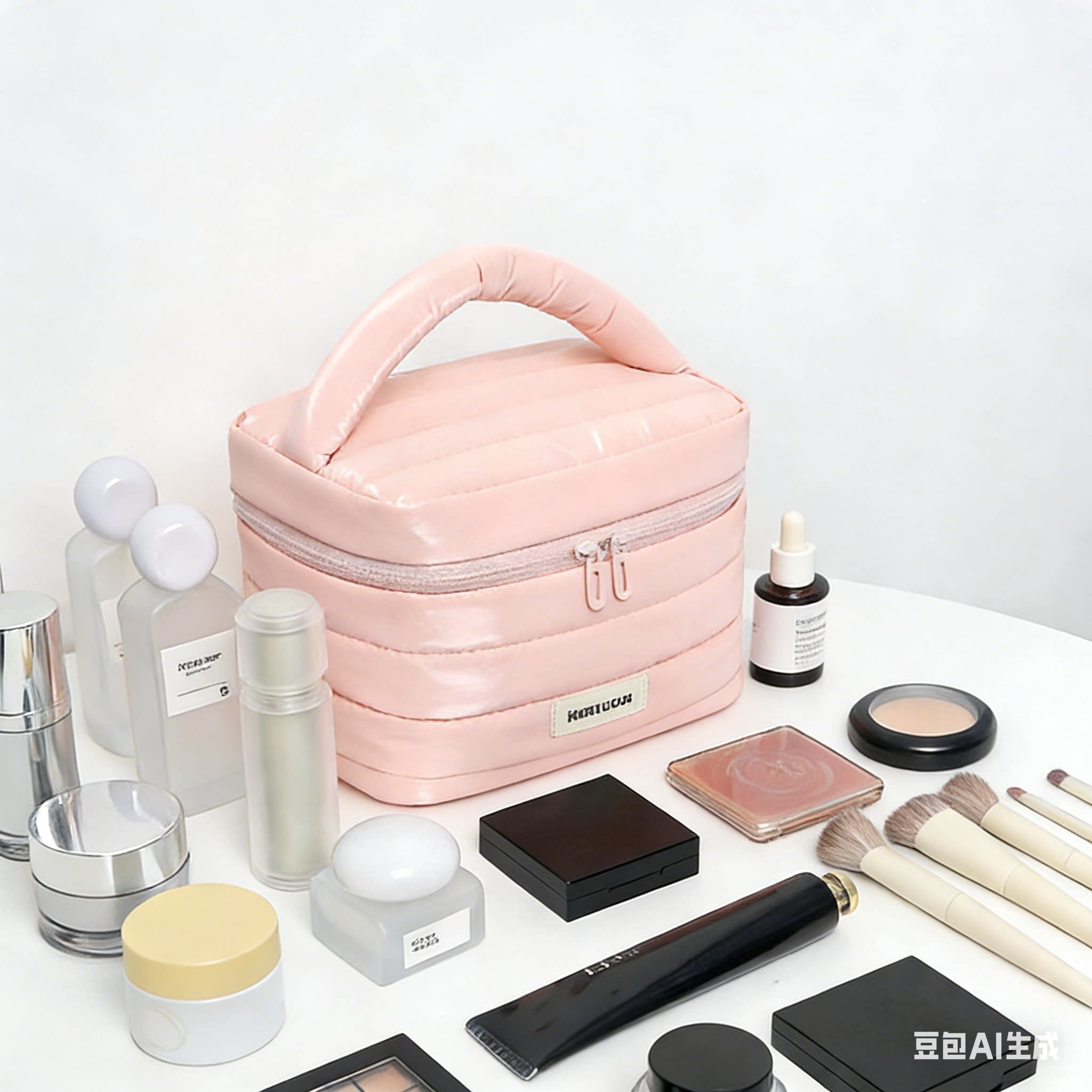 Metallic Finish Cosmetic Makeup Vanity Organizer Pouch ( 1pc )