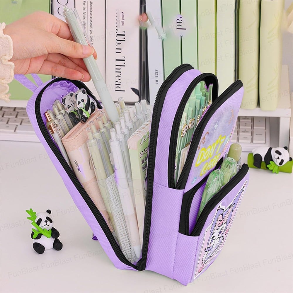 Sanrio Double Layer Multipurpose Pencil Stationery Pouch ( 1pc )
