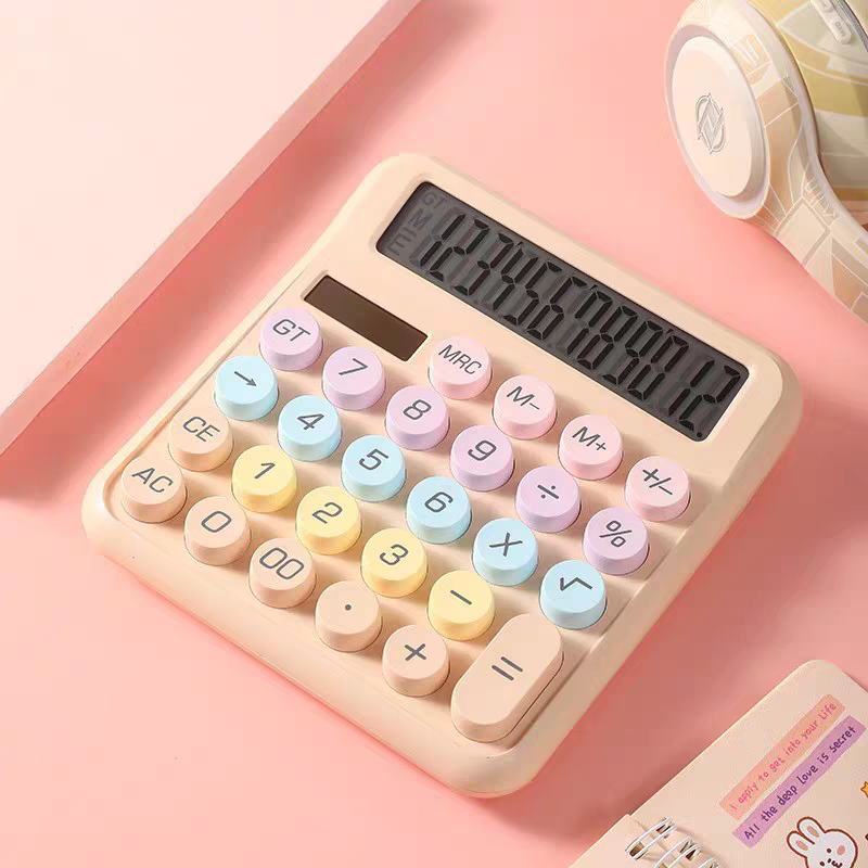 Pastel Aesthetic Calculator Solar / Battery Operated ( 1pc )