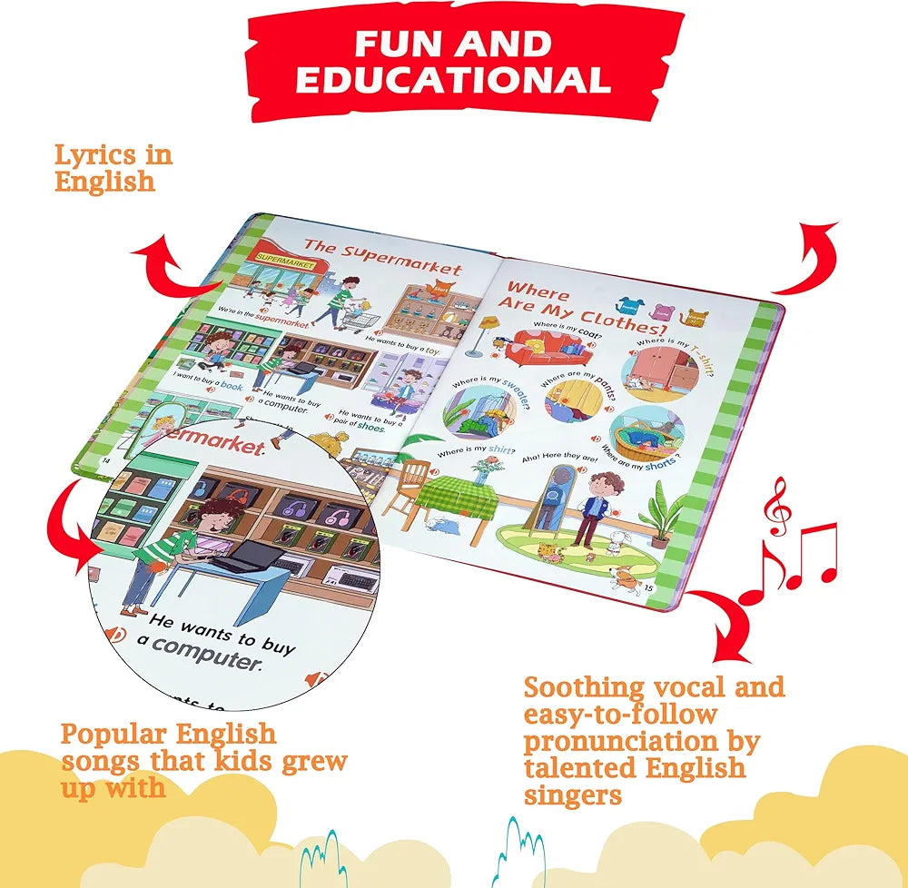 Interactive English Learning Kids Audio Book Rechargable ( 1pc )