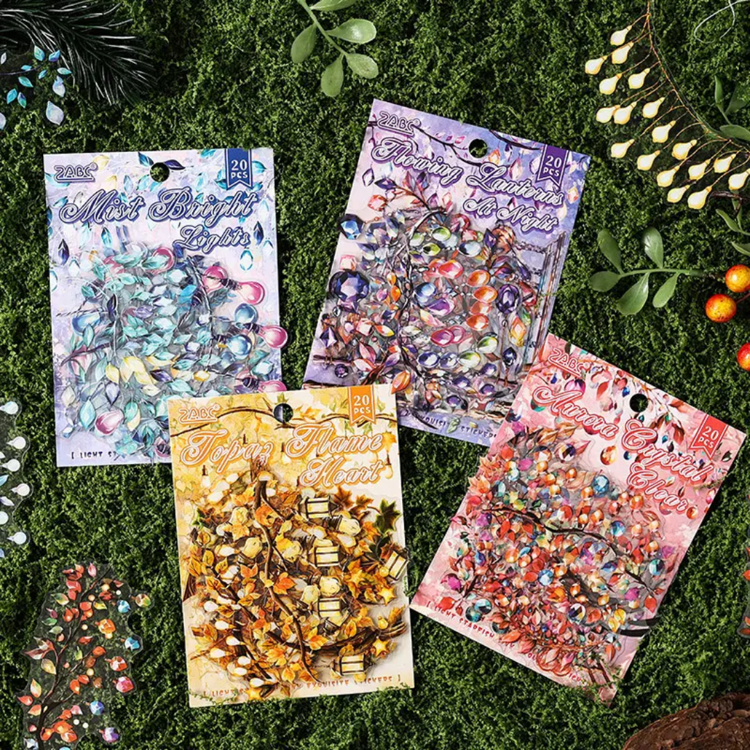 Light Star Journaling Scrapbooking Sticker Sheets ( 20pcs )