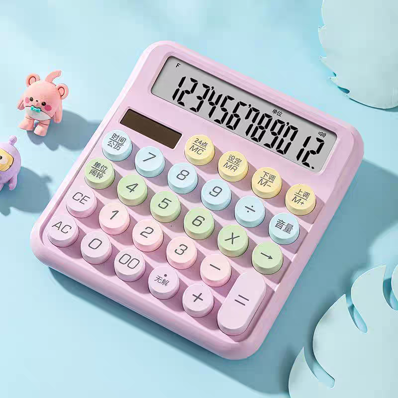 Pastel Aesthetic Calculator Solar / Battery Operated ( 1pc )